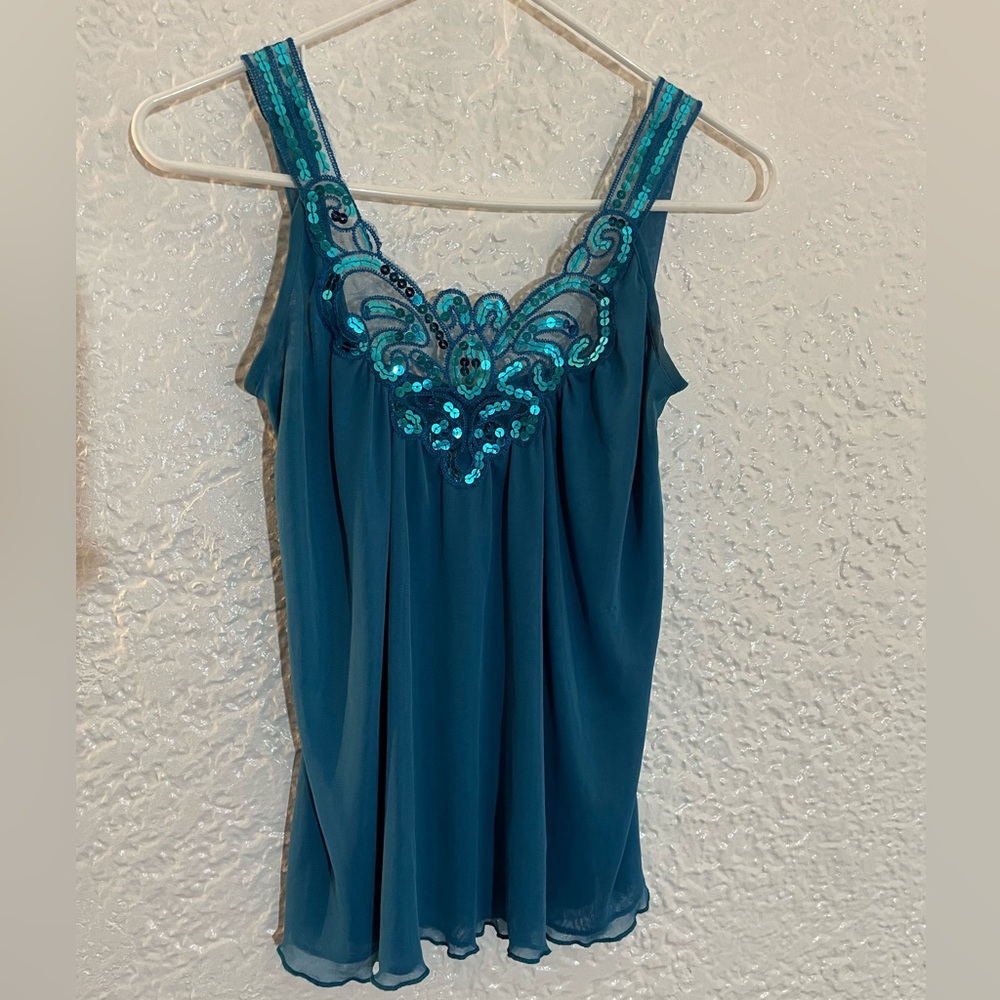 Butterfly Sequin Tank Top